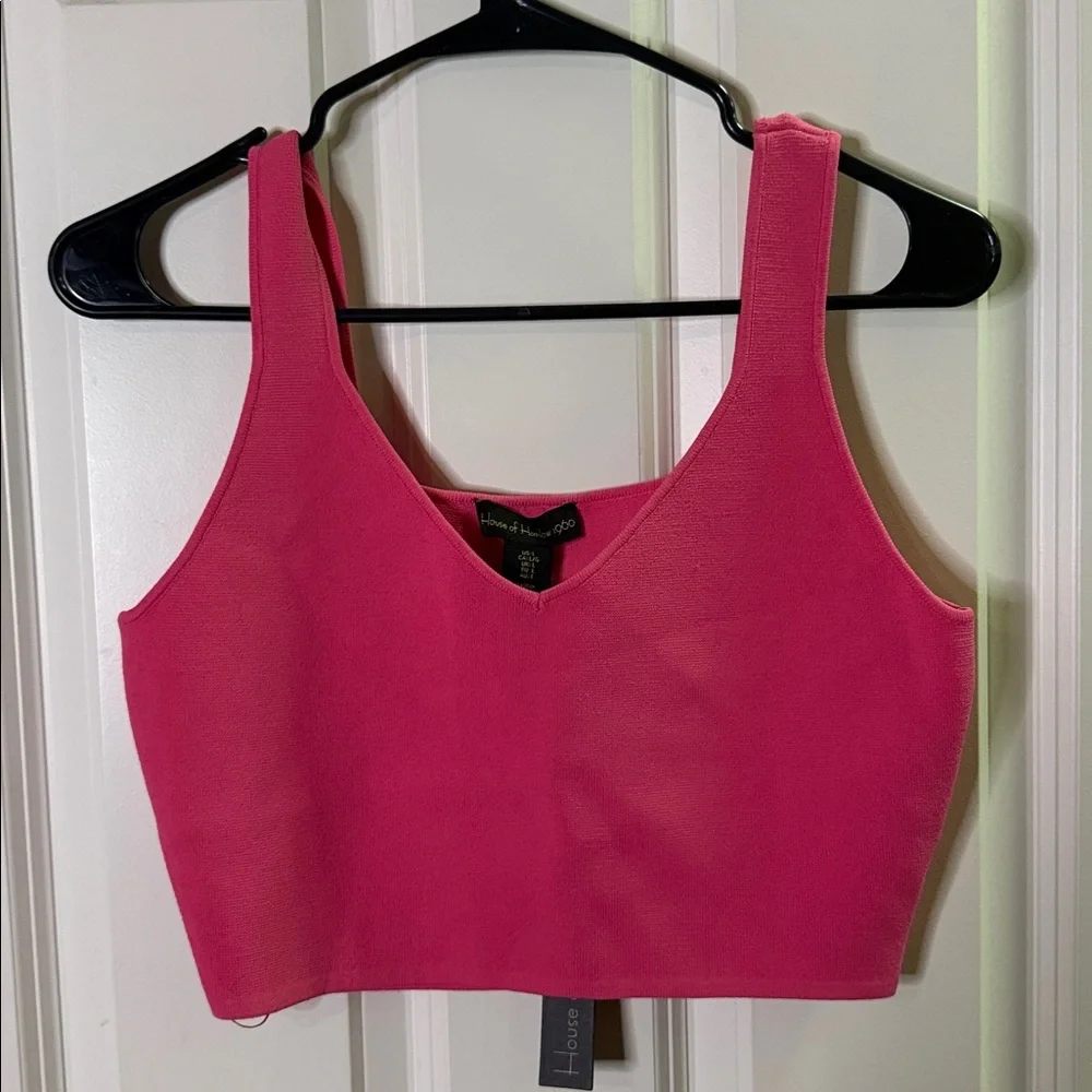 House of Harlow 1960 Two-Piece Hot Pink Compression Set - Picture 6 of 12